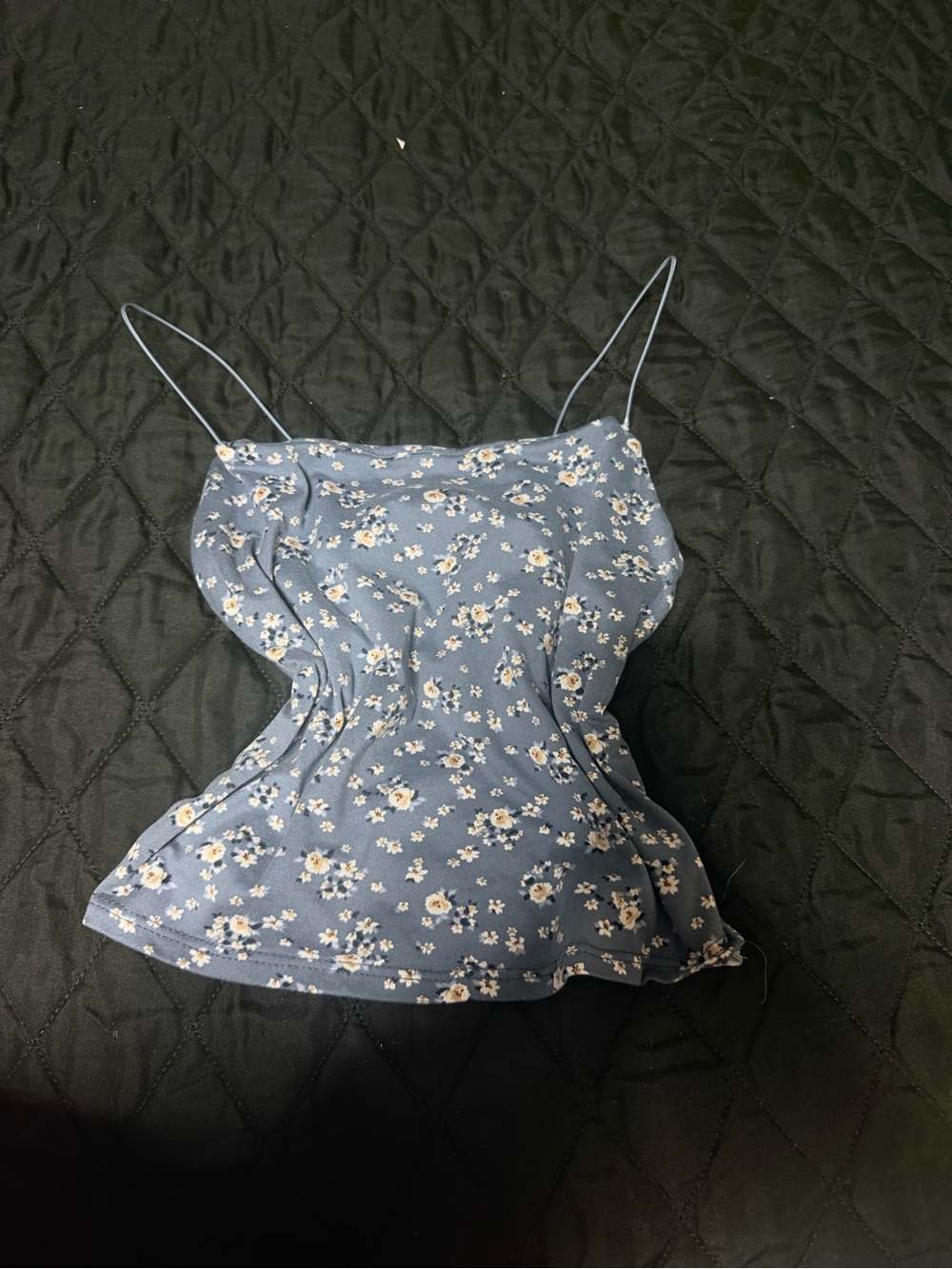gaze Dusty Blue Floral Spaghetti Strap Camisole